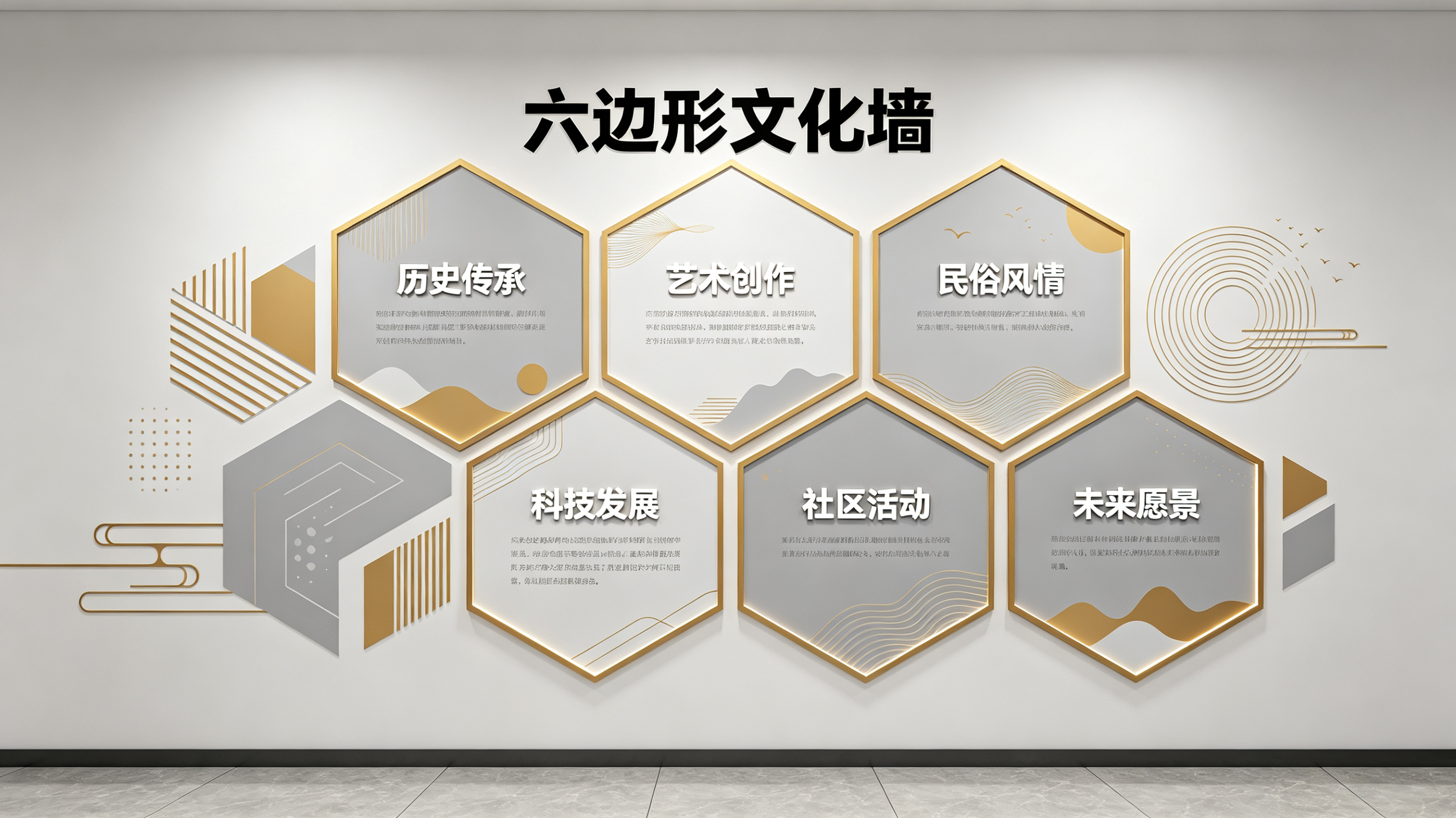 德江企业文化墙 | 六边形信息美学